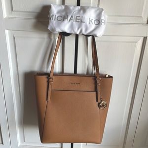 Michael Kors camel tote purse with dust bag
